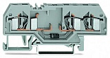 Компонентная клемма; 3-проводн.; с диодом 1N4007; анод слева; для DIN-рейки 35 x 15 и 35 x 7,5; 4 mm²; CAGE CLAMP®; 4,00 mm²; серые