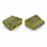 Защелкивающийся штекер; 4-пол.; Код. B; 4,00 mm²; светло-зеленые