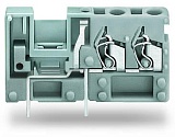 Наборная 2-пров. клемма на печ. плату; с опцией объединения; 2,5 мм²; Шаг контактов 5 мм; 1-пол.; CAGE CLAMP®; 2,50 mm²; зеленые-желто