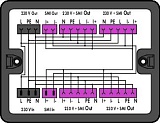 Распределительная коробка; 230 В + SMI; 2 ввода; 6 вывода; Код. A, B; MINI, MIDI; черные