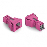 Защелкивающаяся розетка; 2-пол.; Код. B; 1,50 mm²; розовые