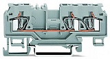 3-проводные проходные клеммы; 4 mm²; с тестовым портом; с контактом для экрана; центральная маркировка; для DIN-рейки 35 x 15 и 35 x 7,5; CAGE CLAMP®; 4,00 mm²; синие