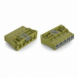 Защелкивающийся штекер; 5-пол.; Код. B; 4,00 mm²; светло-зеленые