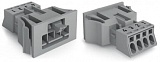 Защелкивающийся штекер; 4-пол.; Код. B; 1,50 mm²; серые