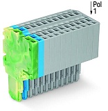 2-проводная розетка; Push-in CAGE CLAMP®; 1,5; Шаг контактов 3,5 мм; 14-пол.; 1,50 mm²; желто-зеленые,синие,серые