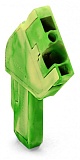 1-conductor female connector, angled; CAGE CLAMP®; 4 mm²; Pin spacing 5 mm; 1-pole; 4,00 mm²; green-yellow