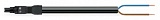 pre-assembled connecting cable; Eca; Socket/open-ended; 2-pole; Cod. A; 8 m; 1,00 mm²; black