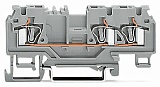 3-проводные проходные клеммы; 4 mm²; с тестовым портом; с контактом для экрана; центральная маркировка; для DIN-рейки 35 x 15 и 35 x 7,5; CAGE CLAMP®; 4,00 mm²; оранжевые