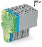 2-проводная розетка; Push-in CAGE CLAMP®; 1,5; Шаг контактов 3,5 мм; 11-пол.; 1,50 mm²; желто-зеленые,синие,серые