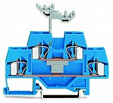 Двухуровневые клеммы; Проходные / проходные клеммы; подходят для исполнений Ex i; для DIN-рейки 35 x 15 и 35 x 7,5; 4 mm²; 4,00 mm²; синие