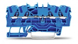 4-проводные проходные клеммы; 2,5 мм²; Для исполнений Ex e II и Ex i; боковая и центральная маркировка; для DIN-рейки 35 x 15 и 35 x 7,5; Push-in CAGE CLAMP®; 2,50 mm²; синие