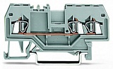 3-проводные проходные клеммы; 1,5; центральная маркировка; для DIN-рейки 35 x 15 и 35 x 7,5; CAGE CLAMP®; 1,50 mm²; красные