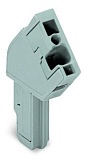 1-conductor female connector, angled; CAGE CLAMP®; 4 mm²; Pin spacing 5 mm; 4-pole; 4,00 mm²; gray