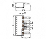 Разъем; 5-пол.; Код. B; 4,00 mm²; серые