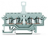 4-проводные клеммы с размыкателем; для DIN-рейки 35 x 15 и 35 x 7,5; 2,5 мм²; CAGE CLAMP®; 2,50 mm²; серые