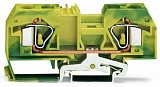 2-проводные клеммы с заземлением; 16 мм²; центральная маркировка; для DIN-рейки 35 x 15 и 35 x 7,5; CAGE CLAMP®; 16,00 mm²; зеленые-желто