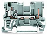 1-проводные / 1-контактные базовые клеммы; для DIN-рейки 35 x 15 и 35 x 7,5; 4 mm²; CAGE CLAMP®; 4,00 mm²; серые