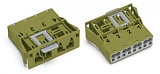 Защелкивающийся штекер; 4-пол.; Код. B; 4,00 mm²; светло-зеленые