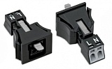 Защелкивающаяся розетка; 2-пол.; Код. A; 1,50 mm²; черные