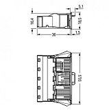 Защелкивающийся штекер; 5-пол.; Код. B; 4,00 mm²; розовые