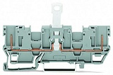 2-контактные базовые клеммы с размыкателем; с контактом для экрана; с 2 позициями для перемычки; для DIN-рейки 35 x 15 и 35 x 7,5; серые