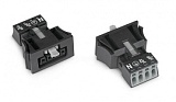 Защелкивающаяся розетка; 4-пол.; Код. A; 1,50 mm²; черные