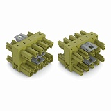3-канальный распр. соединитель; 5-пол.; Код. B; 1 вход; 3 вывода; светло-зеленые