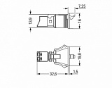 Защелкивающийся штекер; 2-пол.; Код. B; 1,50 mm²; серые