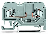 Компонентная клемма; 2-проводн.; с диодом 1N4007; анод справа; для DIN-рейки 35 x 15 и 35 x 7,5; 1,5; CAGE CLAMP®; 1,50 mm²; серые