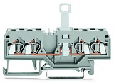 4-проводные клеммы с размыкателем; для DIN-рейки 35 x 15 и 35 x 7,5; 2,5 мм²; CAGE CLAMP®; 2,50 mm²; оранжевые