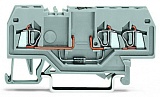 Компонентная клемма; 3-проводн.; с диодом 1N4007; анод слева; для DIN-рейки 35 x 15 и 35 x 7,5; 1,5; CAGE CLAMP®; 1,50 mm²; серые