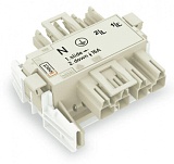 Т-образный соединитель Linect®; 4-пол.; Код. A; 1 вход; 2 вывода; белые
