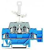 Двухуровневые клеммы; с дополнительной позицией для перемычки на нижнем уровне; для DIN-рейки 35 x 15 и 35 x 7,5; 2,5 мм²; CAGE CLAMP®; 2,50 mm²; синие/серые