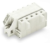 1-conductor female connector, angled; CAGE CLAMP®; 2.5 mm²; Pin spacing 5 mm; 8-pole; 100% protected against mismating; clamping collar; 2,50 mm²; light gray