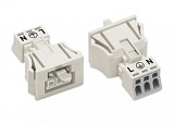 Защелкивающаяся розетка; 3-пол.; Код. A; 1,50 mm²; белые