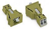 Защелкивающийся штекер; 2-пол.; Код. B; 1,50 mm²; светло-зеленые