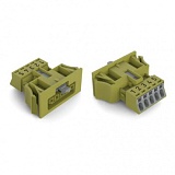 Защелкивающаяся розетка; 5-пол.; Код. B; 1,50 mm²; светло-зеленые