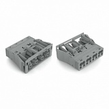 Защелкивающаяся розетка; 4-пол.; Код. B; 4,00 mm²; серые