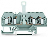 3-проводные клеммы с размыкателем; для DIN-рейки 35 x 15 и 35 x 7,5; 4 mm²; CAGE CLAMP®; 4,00 mm²; серые