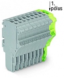 1-проводниковая розетка; Push-in CAGE CLAMP®; 1,5; Шаг контактов 3,5 мм; 11-пол.; 1,50 mm²; серые, желто-зеленые