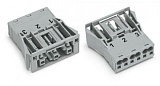 Защелкивающаяся розетка; 3-пол.; Код. B; 4,00 mm²; серые