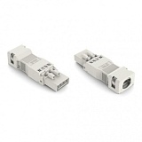 Штекер; с корпусом разгрузки натяжения; 4-пол.; 1,50 mm²; белые