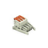 1-проводниковая розетка; рычаг; Push-in CAGE CLAMP®; 10 мм²; Шаг контактов 7,62 мм; 3-пол.; 100% защита от неправильного подсоединения; Поперечные фиксирующие рычаги; 10,00 mm²; светло-серые