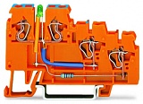 3-проводные клеммы питания датчика; зеленый светодиод; 2,5 мм²; CAGE CLAMP®; 2,50 mm²; оранжевые