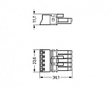 Разъем; 5-пол.; Код. B; 1,50 mm²; светло-зеленые