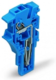 Центральный модуль для 1-проводной розетки; Push-in CAGE CLAMP®; 4 mm²; Шаг контактов 5,2 мм; 1-пол.; со встроенной торцевой пластиной; 4,00 mm²; синие