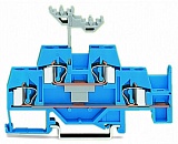 Двухуровневые клеммы; Проходные / проходные клеммы; с дополнительной позицией для перемычки на нижнем уровне; подходят для исполнений Ex i; для DIN-рейки 35 x 15 и 35 x 7,5; 4 mm²; 4,00 mm²; синие
