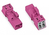 Штекер; 2-пол.; 1,50 mm²; розовые