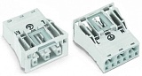 Защелкивающаяся розетка; 3-пол.; Код. A; 4,00 mm²; белые