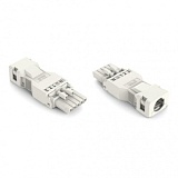 Разъем; с корпусом разгрузки натяжения; 5-пол.; Код. A; 1,50 mm²; белые